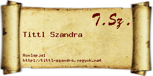 Tittl Szandra névjegykártya